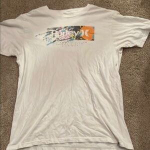 Hurley White Graphic T-Shirt for Men